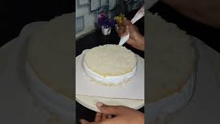 Kajukatli flavour cake icing Frosting viralshort cakeicing SiddhiUpase [upl. by Sophy]