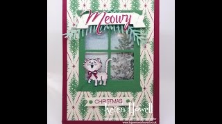 Stampin Up Christmas Shaker Card [upl. by Olympium]