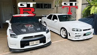 NISSAN GTR R35 vs NISSAN GTT R34 [upl. by Berton]