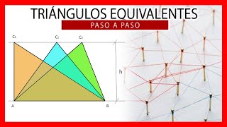 🔺💃 Triángulos equivalentes definición  Dibujo técnico paso a paso  Equivalencia fácil y sencilla [upl. by Talmud]