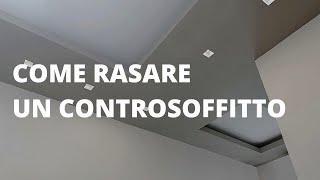 Rasatura controsoffitto in cartongesso con faretti quotfilomuroquot [upl. by Jowett]