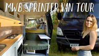 VAN TOUR  Is this the BEST 144quot MWB Sprinter Van Conversion Layout FULL TIME VAN LIFE [upl. by Enela]