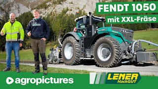 Lener Hackgut im Straßenbau  Asphalt fräsen mit Fendt 1050 Vario FAE MTHHP  Wegepflegegerät TH38 [upl. by Ecinrahs]