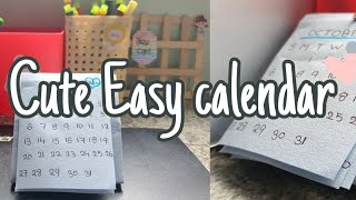 Cute easy Calendar  ✨DIY Easy Callendar making  ⭐Ishra bathool [upl. by Dib]