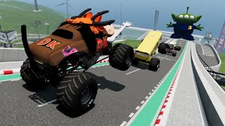 Epic HighSpeed Monster Truck Jumps amp Crashes  Insane Stunts You Wont Believe112monster [upl. by Marshall]