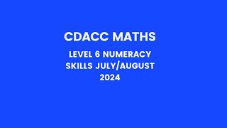 Numeracy Skills Level 6 JulyAugust 2024 Qn 14a [upl. by Halfon818]