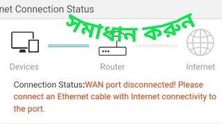 how to solve WAN port disconnected problem কিভাবে WAN disconnected সমস্যা সমাধান করব। [upl. by Une]