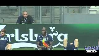 Balotelli funny moment with corner flag EURO2012 [upl. by Stover]