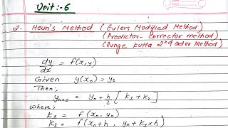 Unit6  Heuns Method 2nd order RK Method  Numerical Method  Prashant YT  BE Civil  TUPUKU [upl. by Renfred]