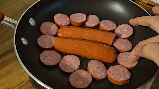 Folka Kielbasa how do I cook Kielbasa into the pan my husband and I lunchFilAm Recipes [upl. by Urien]