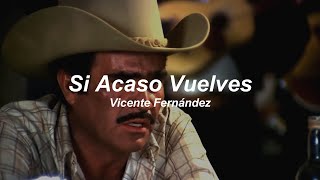 Vicente Fernández  Si Acaso Vuelves Letra  Lyrics [upl. by Claire]