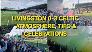 LIVINGSTON 03 CELTIC  ATMOSPHERE TIFO amp CELEBRATIONS [upl. by Ahras354]