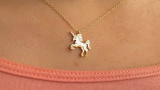 unicorn pendant necklace [upl. by Deutsch]