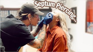 GETTING MY SEPTUM PIERCED [upl. by Meil]