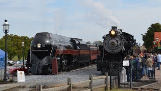 Norfolk and Western 611 Shuttle Rides at the Strasburg Railroad with 90 and 475 [upl. by Lemcke]