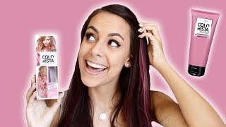 DYEING MY HAIR PINK  LOREAL COLORISTA [upl. by Mitchiner]