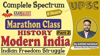 Marathon Class  HistoryModern India  Indian Freedom Strugglespectrum for UPSC EPFO  Part 2 [upl. by Garbe]