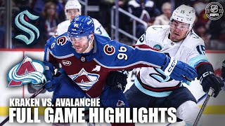 Seattle Kraken vs Colorado Avalanche  Full Game Highlights  ESPN NHL [upl. by Shelah]