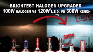 Testing the most powerful headlight upgrades available  300W Xenon vs 100W halogen vs 120W LED [upl. by Karlotta]