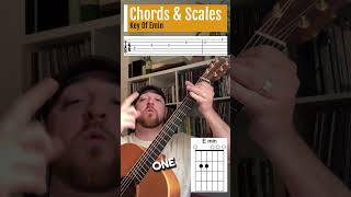 Chord amp Scale Exercise in Emin ☘️🎸 acousticguitarlessons guitarlesson eminor [upl. by Irallih]