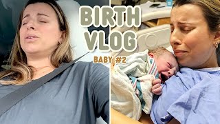 Unmedicated Natural Birth Vlog Raw amp Real We Almost Delivered on the Highway [upl. by Neenad242]