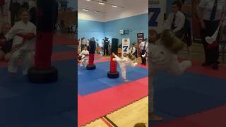 6 year old karate kid kumite wkf hardwork competition [upl. by Reivaxe]