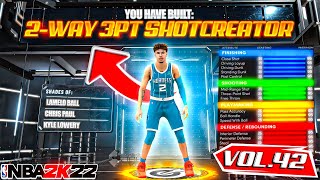 BEST 2 WAY 3PT SHOT CREATOR BUILD ON NBA 2K22 RARE BUILD SERIES VOL 42 [upl. by Gluck]