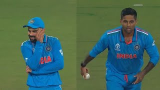 Virat Kohlis Mysterious reaction SuryaKumar yadav Bowling First time in International cricket [upl. by Knutson630]