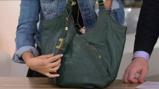 orYANY Italian Grain Leather Hobo  Medium Tracy on QVC [upl. by Idieh]