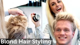 Mens Blond Hair Inspiration  Medium Short Length  Messy Look  Legendary Hairstyle by Slikhaar TV [upl. by Ttreve]