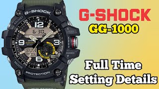 Full Time Setting Details GSHOCK GG1000 Mudmaster [upl. by Inoy]