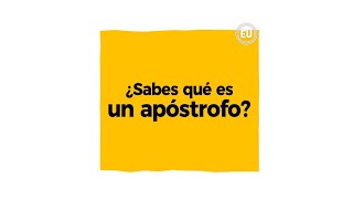 ¿Qué es un apóstrofo [upl. by Mcnutt]