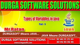 Corejava  Basics Types of Varibles in Java Part5 [upl. by Shawn961]