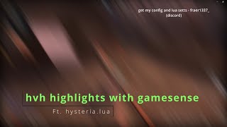 hvh highlights with gamesense 5 ft hysterialua  best antiaims  csgohvh gamesense [upl. by Dody]