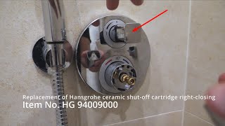 DIY Hansgrohe Ecostat E shutoff cartridge replacement  repair [upl. by Christean]