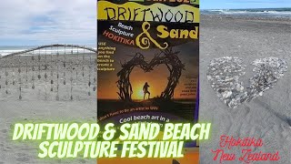 DRIFTWOOD amp SAND BEACH SCULPTURE FESTIVAL HOKITIKA WEST COAST NZ [upl. by Georgi]