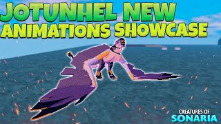 Jotunhel NEW ANIMATIONS Showcase  Creatures of Sonaria [upl. by Rehpatsirhc]