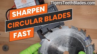 How To Sharpen Carbide Tip Circular Saw Blades Fast [upl. by Darej]