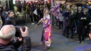 Beautiful Gisele Bundchen shooting outside Café de Flore with Karl Lagerfeld in Paris [upl. by Adur]