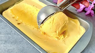 3 Ingredients Homemade Mango Ice Cream Recipe Easy and Yummy [upl. by Aicyle491]