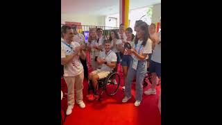 The Majesty visited the Paralympic village [upl. by Tham]