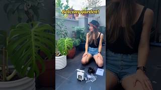 DIY solar irrigation set up Monstera balcony garden care plantcare planthacks gardeningadvice [upl. by Nosiddam]