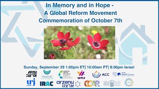 In Memory and in Hope  A Global Reform Movement Commemoration of October 7th [upl. by Bertolde]