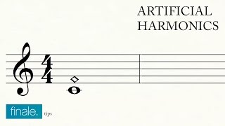 Artifical harmonics in Makemusic Finale [upl. by Yoccm]