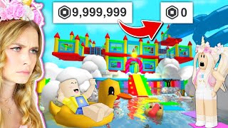 My Child STOLE MY MONEY To Build A Bouncy Castle Mansion In Bloxburg Roblox [upl. by Limber]