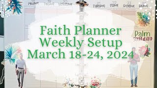 FAITH PLAN WITH ME  March 18thMarch 24th faithplanner faithplanning [upl. by Laitselec901]