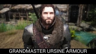 WITCHER INSPIRED  Skyrim Mods  Grandmaster Ursine Armour [upl. by Odlaniger409]