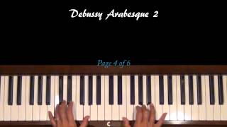 Debussy Arabesque 2 Piano Tutorial [upl. by Stalk]