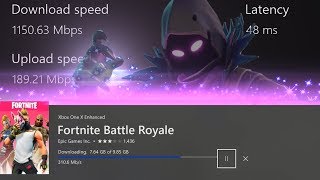 Downloading a Game at 1000Mbps on XBOX ONE Fiber Internet [upl. by Hsejar]