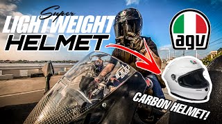 Agv k6s Super lightweight Carbon helmet  kawasaki zx6r  Timotovlog [upl. by Lleksah]